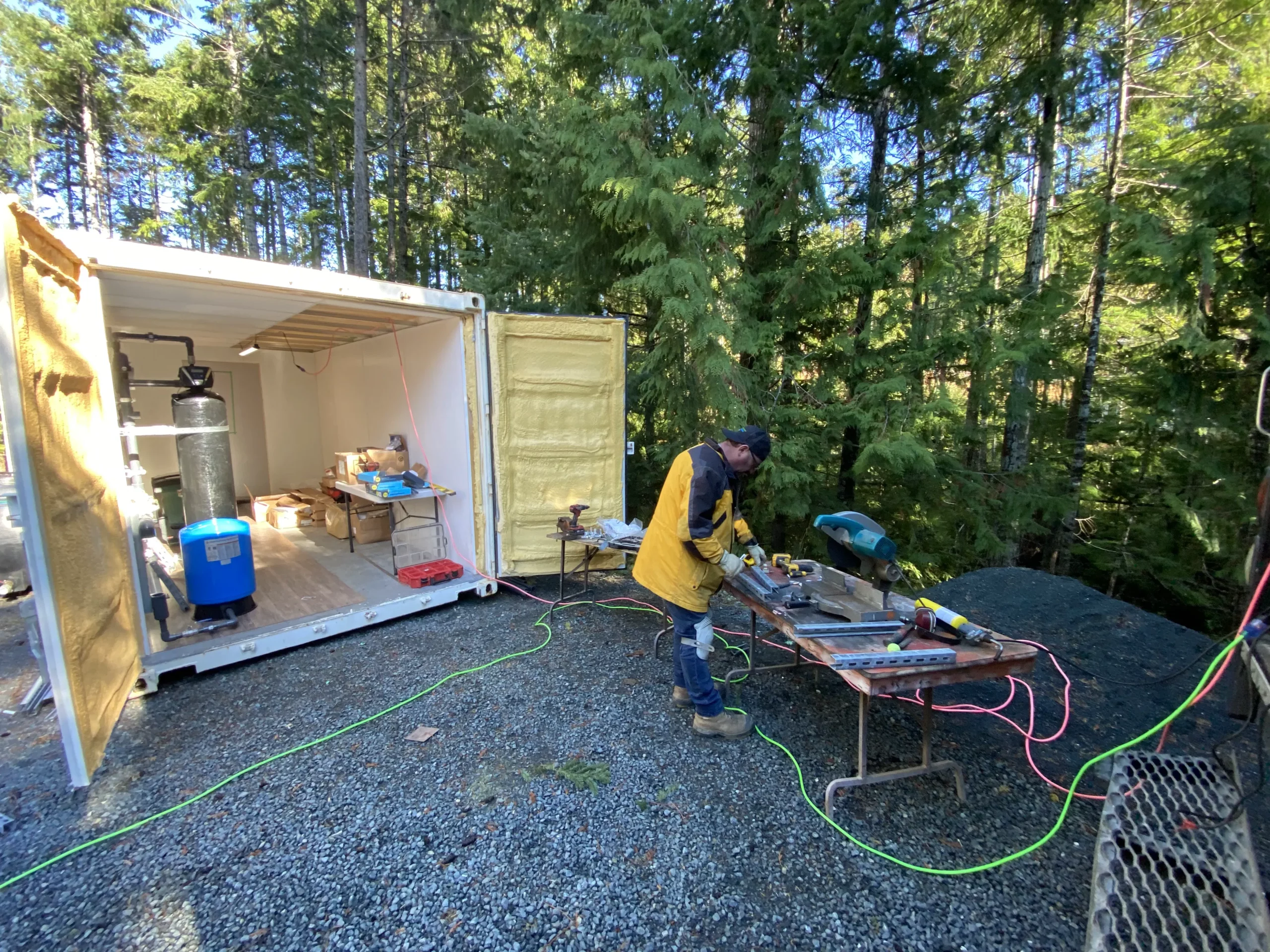 A modular pump water facility we designed and installed on Vancouver Island