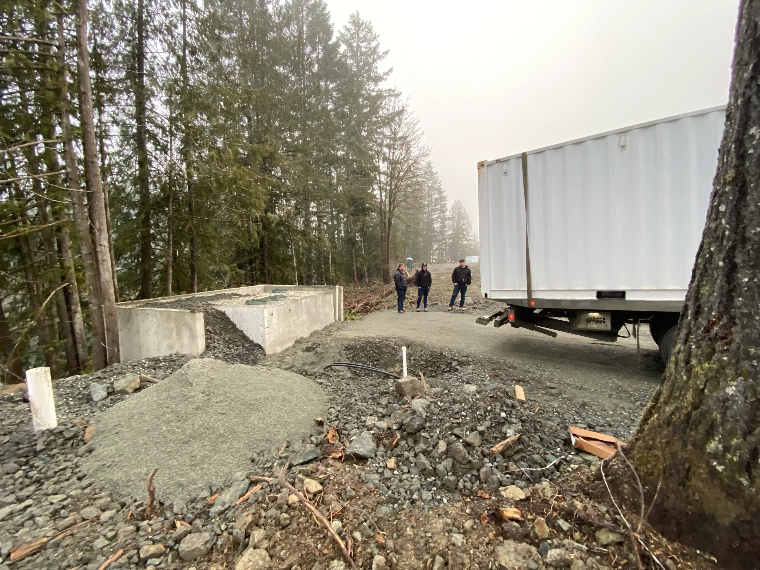 A modular pump water facility we designed and installed on Vancouver Island