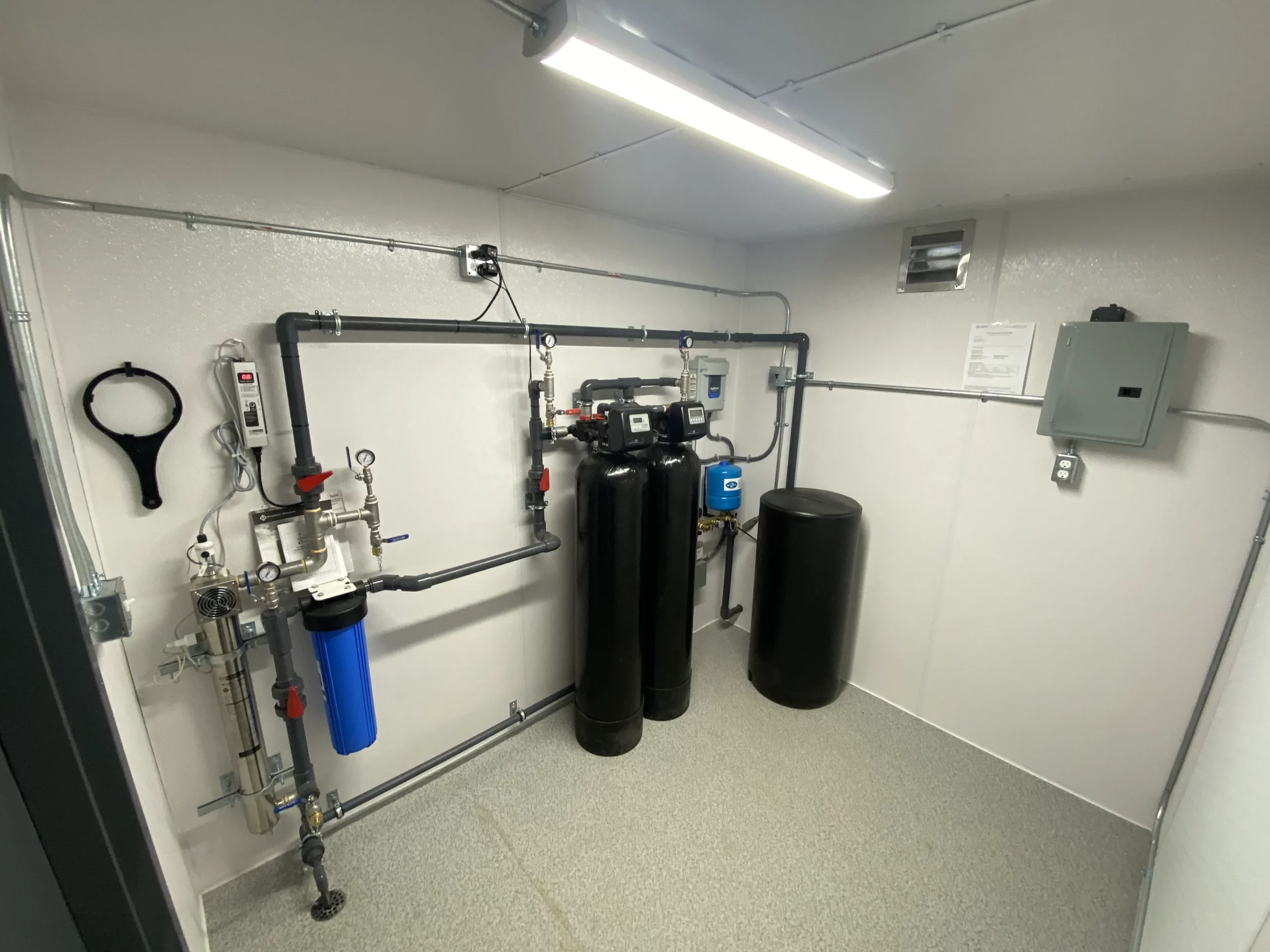 A modular pump water facility we designed and installed on Vancouver Island