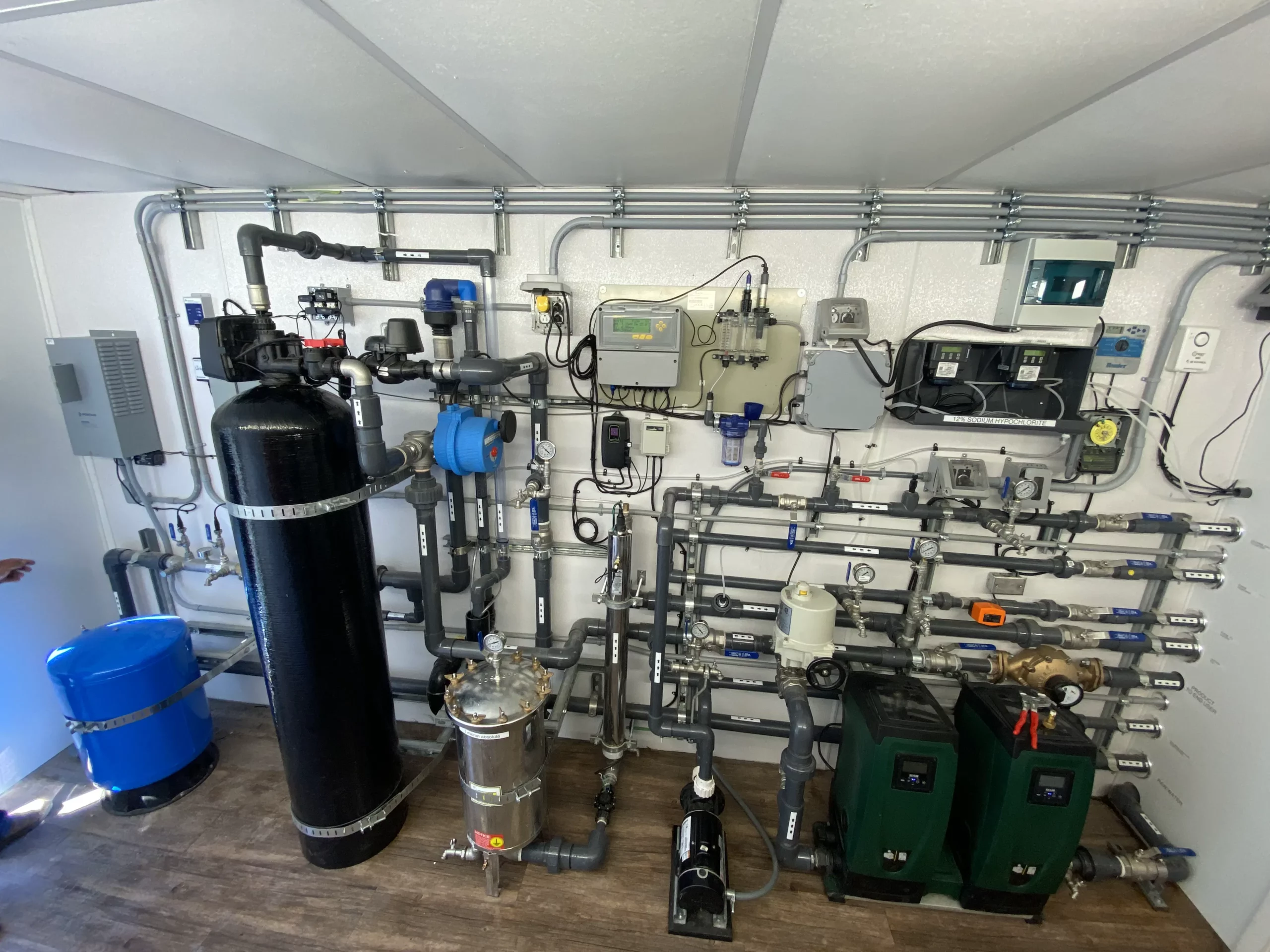A modular pump water facility we designed and installed on Vancouver Island