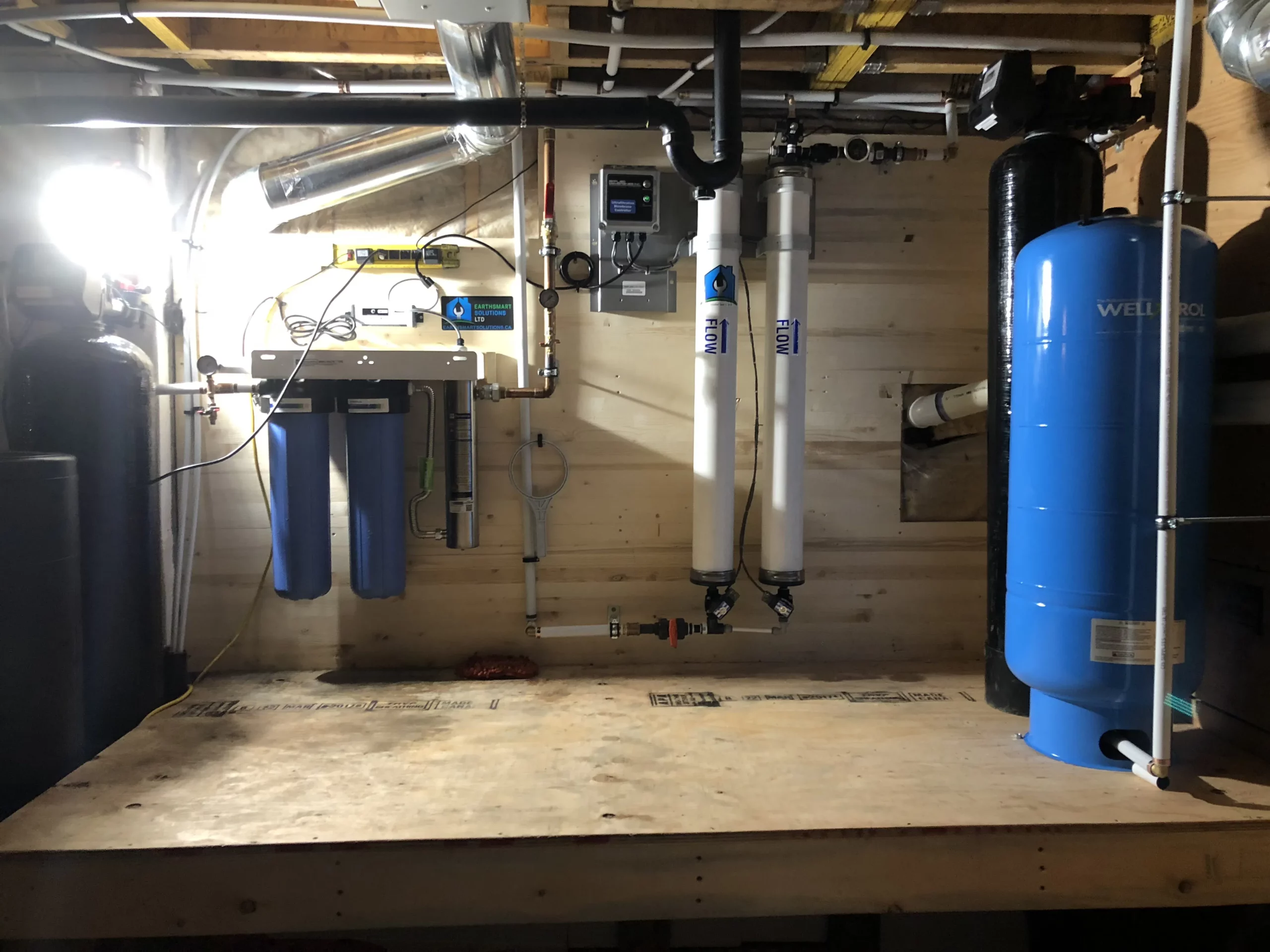 Example of a water purification system we installed using salt-free water conditioning
