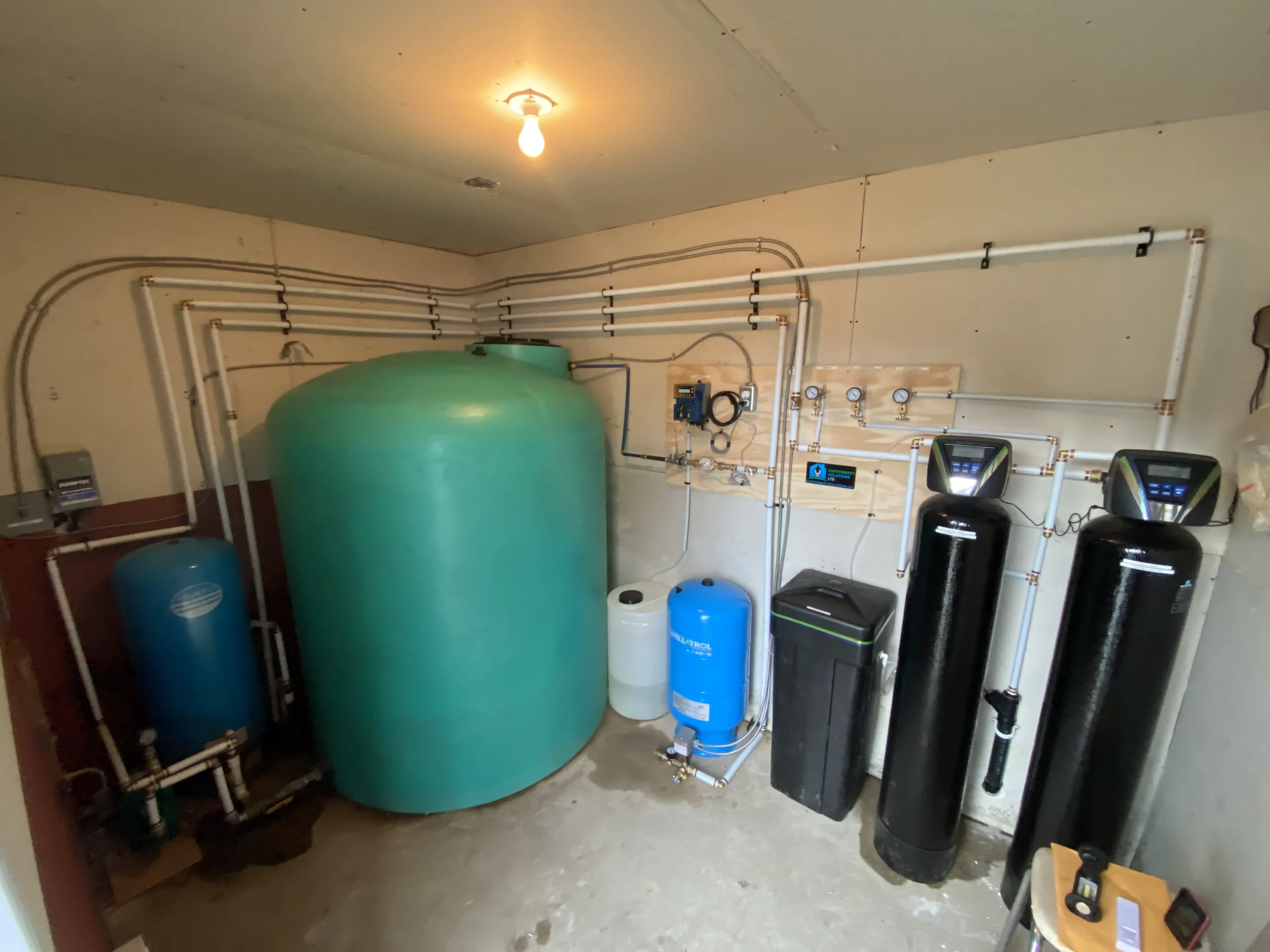 Example of a water purification system we installed using salt-free water conditioning