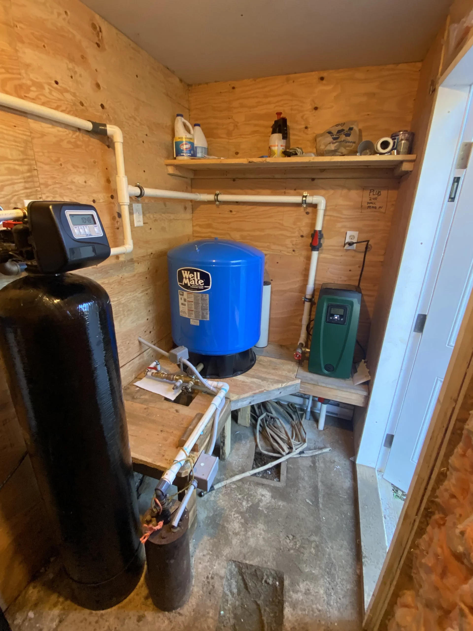 A water system we installed on Vancouver Island to reduce hard water.