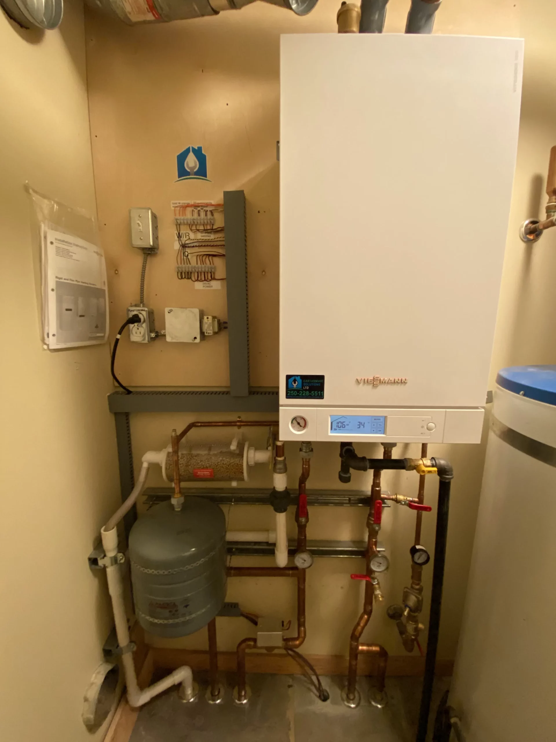 A water system we installed on Vancouver Island to reduce hard water.