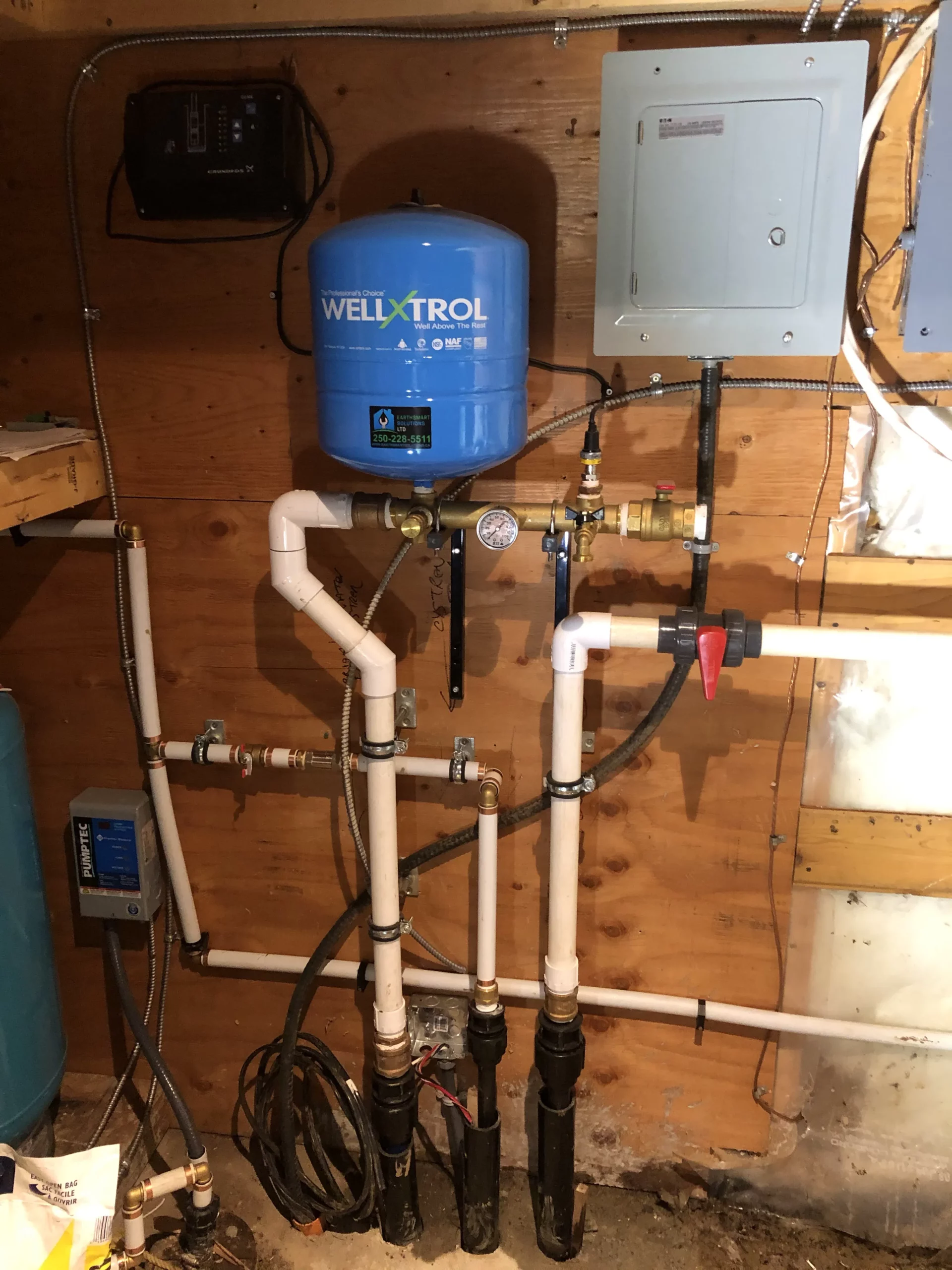 A water system we installed on Vancouver Island to reduce hard water.